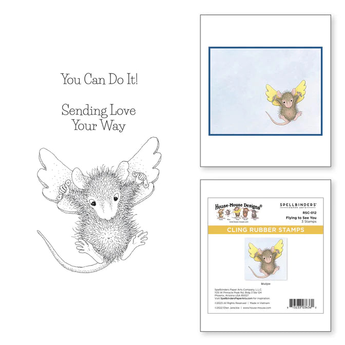 Flying to See You Cling Rubber Stamps from the House-Mouse Everyday Collection