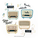 Retro Radio Stamp Set (4" x 6")