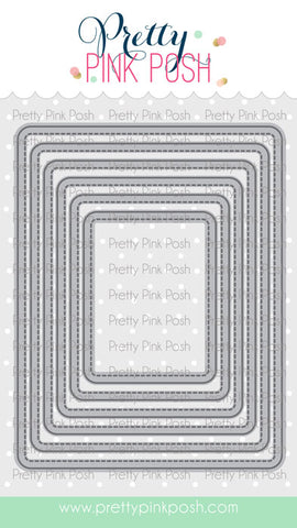 Rounded Stitched Rectangles Die Set