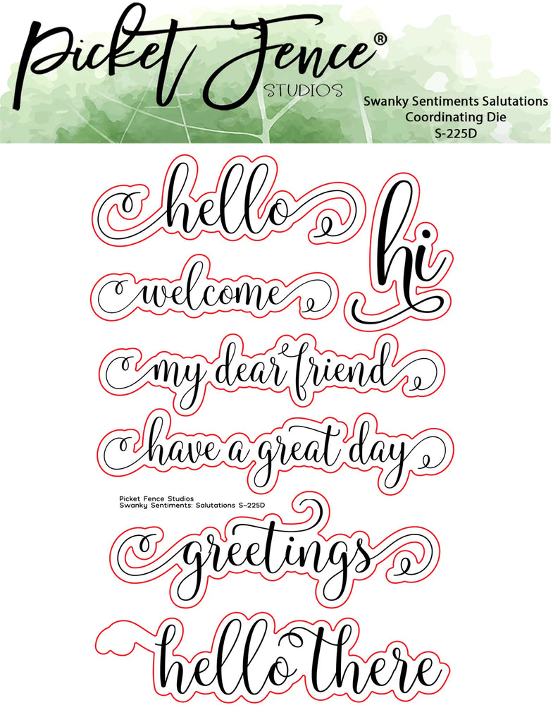 Swanky Sentiments: Salutations Coordinating Die