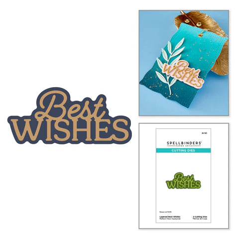 Layered Best Wishes Etched Dies