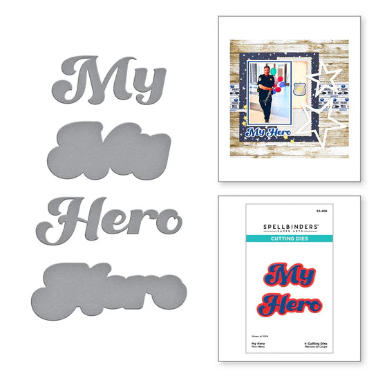 My Hero Etched Dies from the Storytelling by Spellbinders Collection