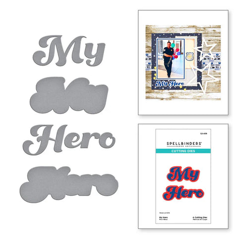 My Hero Etched Dies from the Storytelling by Spellbinders Collection