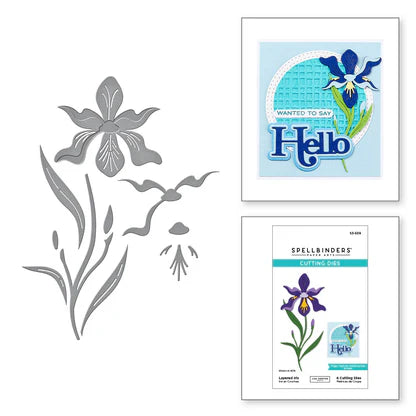 Layered Iris Etched Dies from the Spotlight Frames and Florals Collection by Lisa Horton