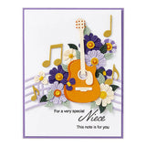 Mini Guitar Etched Dies from the Bibi's Musical Notes Collection by Bibi Cameron