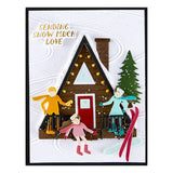 Hit the Slopes Etched Dies from the Ski-son's Greetings Collection by Simon Hurley