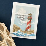 Fair Winds Sentiments Clear Stamp and Die Set from the Fair Winds Collection by Dawn Woleslagle