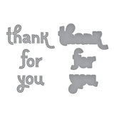 Stitched Thank You & For You Etched Dies from the Out and About Collection