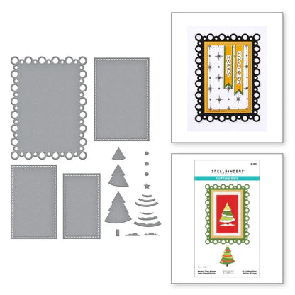 Nested Tree Frame Etched Dies from the Essential Holiday Collection by Lisa Horton