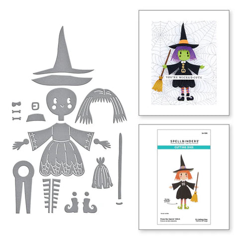 Fiona the Dancin' Witch Etched Dies from the Happy Haunting Collection