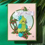 Spread Your Wings Sentiments Clear Stamp Set from the Cheerful Chirps Collection