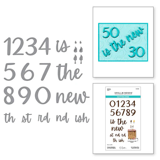 Classy Numbers Etched Dies from the Bougie Birthday Collection by Nina Boettcher