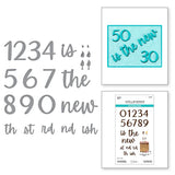 Classy Numbers Etched Dies from the Bougie Birthday Collection by Nina Boettcher