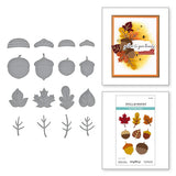 Falling Leaves Etched Dies from the Autumn Archives Collection by Kelly Bangs