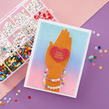 Bestie Sentiments Press Plate & Die Set from the Beads of Friendship Collection