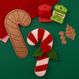 Felt Candy Cane Etched Dies from the Felt Stitch & Create Collection by Nicole Spohr