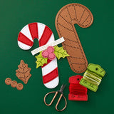 Felt Candy Cane Etched Dies from the Felt Stitch & Create Collection by Nicole Spohr