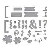 Punctuation & Icons Etched Dies from the Just Sayin' Collection by Kelly Bangs