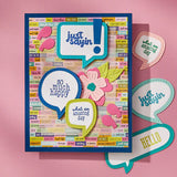 Speech Bubbles Sentiments Clear Stamp Set from the Just Sayin' Collection by Kelly Bangs