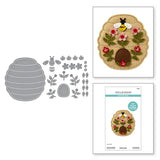Felt Floral Beehive Etched Dies from the Summer Felt Stitch & Create Collection by Nichol Spohr