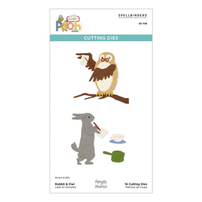 Rabbit & Owl Etched Dies  from the Say Cheese Classic Pooh Birthday Collection by Simple Stories