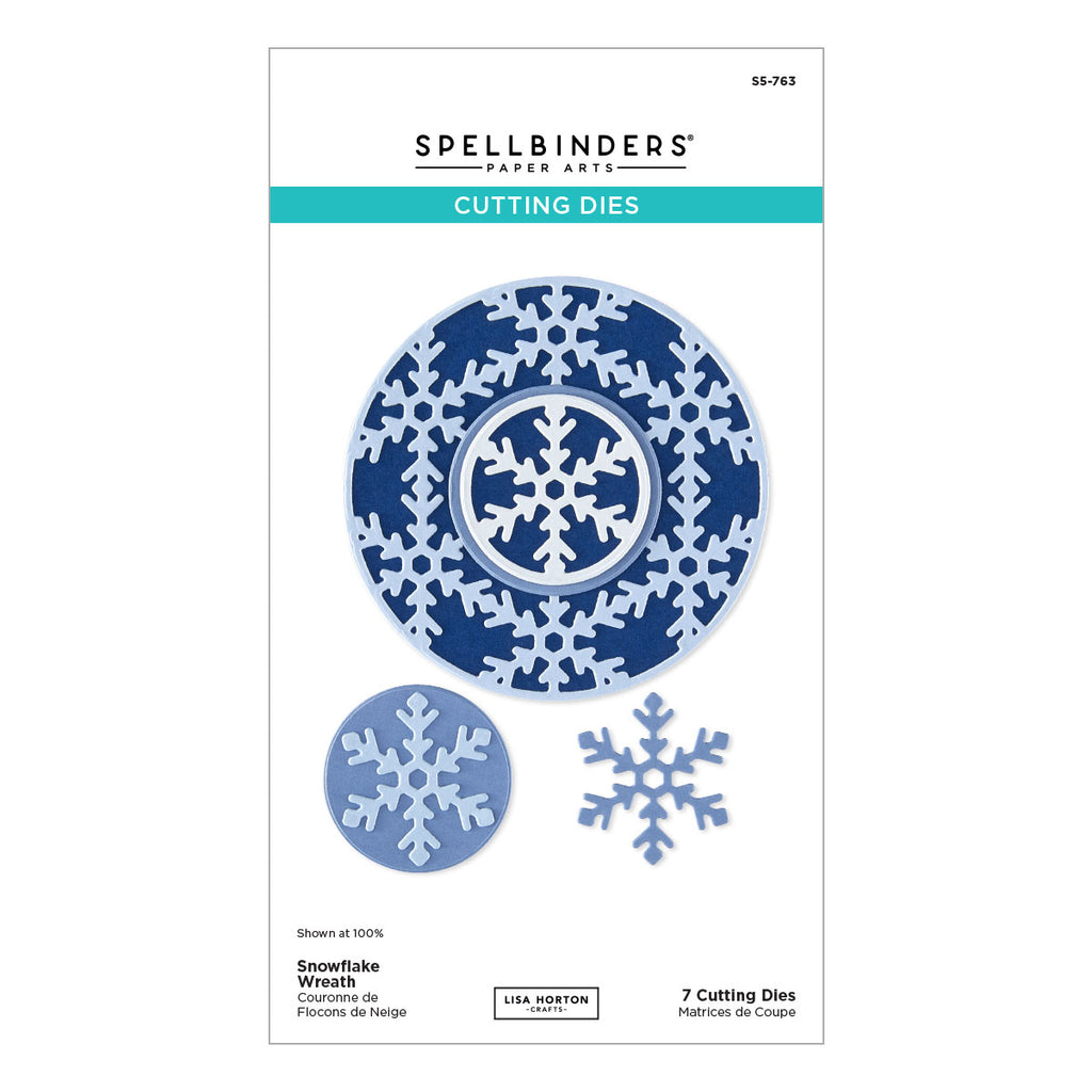 Snowflake Wreath Etched Dies by Lisa Horton