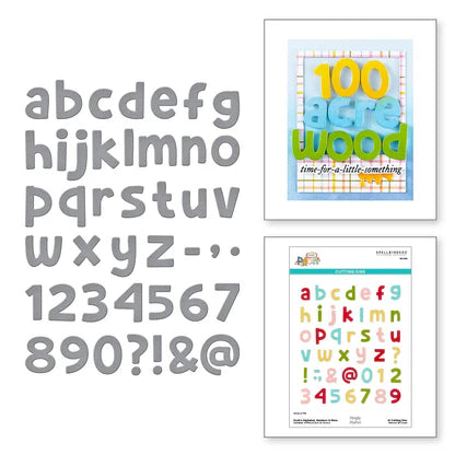 Pooh's Alphabet, Numbers & More Etched Dies from the SSay Cheese Classic Pooh Collection in Collaboration with Simple Stories