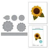 Felt Sunflower Bloom Etched Dies from the Summer Felt Stitch & Create Collection by Nichol Spohr