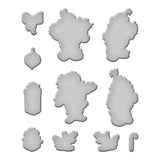 Sketched Santas Etched Dies for Coordinating Stamp Set by Simon Hurley