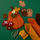 Felt Pumpkin Lane House Etched Dies from the Felt Stitch & Create Collection by Nicole Spohr