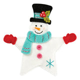 Felt Snowman Star Etched Dies from the Felt Stitch & Create Collection by Nicole Spohr