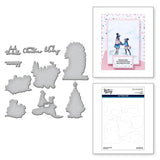 Sketched Christmas Etched Dies for Coordinating Stamp Set by Simon Hurley