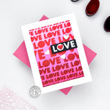 Lots of Love Stencil from the Love Notes Collection