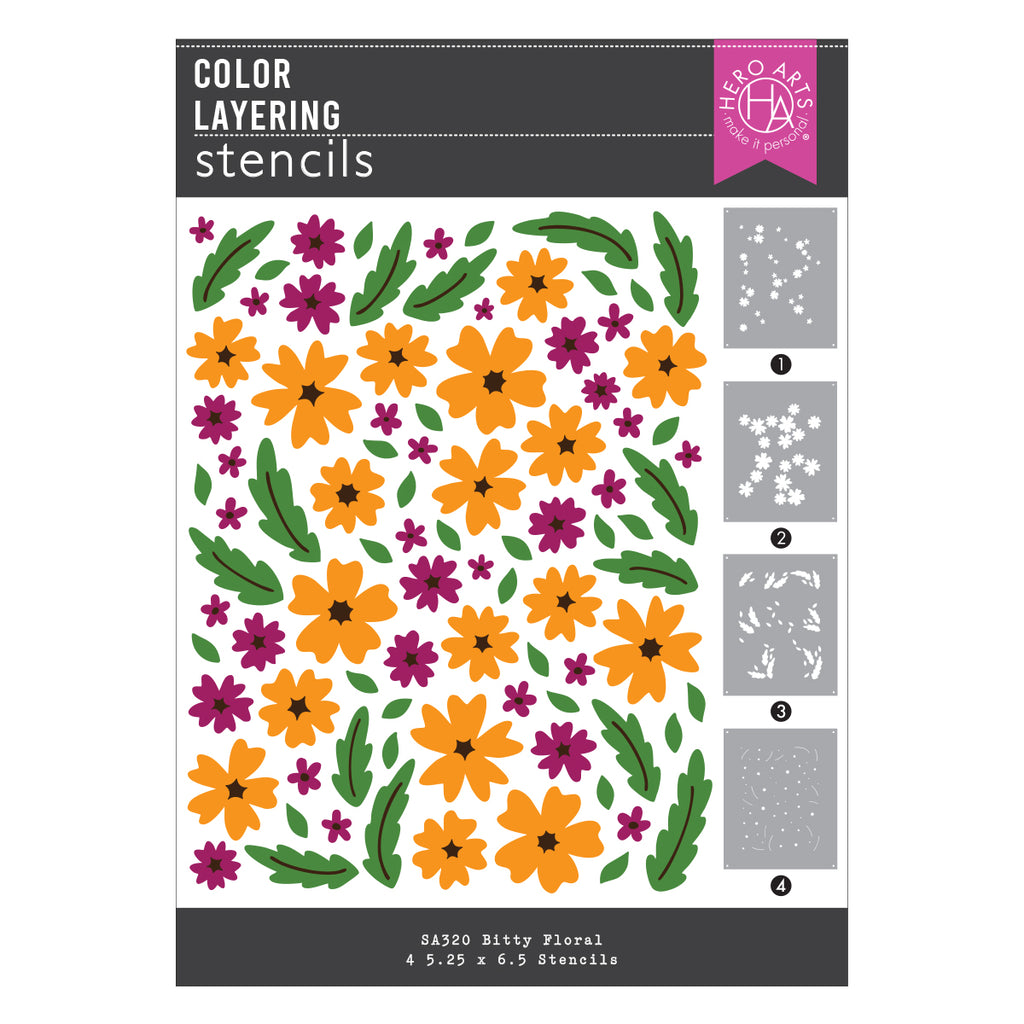 Hero Arts Bitty Floral Bundle Die & Stencil Bundle