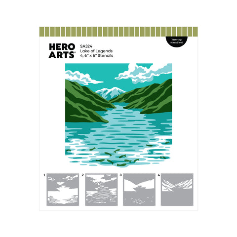Hero Arts Lake of Legends Stencil Set