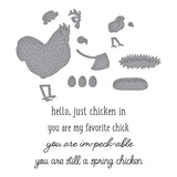 Spring Chicken Clear Stamp & Die Set from the On the Farm Collection