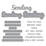Sending Smiles Sentiments Clear Stamp & Die Set from the Wildflowers Collection by Lisa Horton