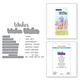 Very Best Wishes Sentiments Clear Stamp & Die Set from the Wildflowers Collection by Lisa Horton