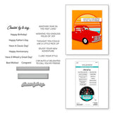 Cruisin' By Sentiments Clear Stamp & Die Set from the Classic Road Legends Collection by Mindy Eggen