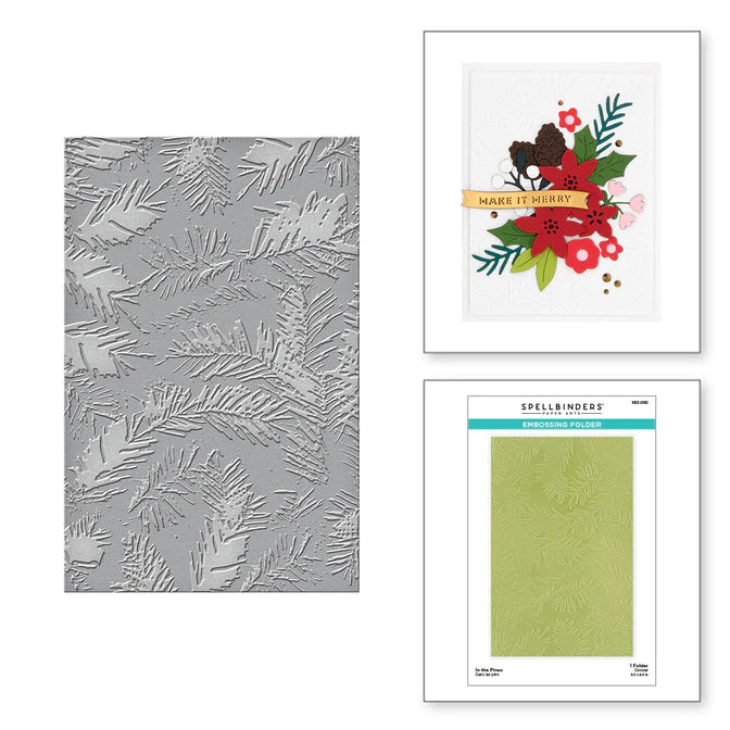 In the Pines Embossing Folder from the Make It Merry Collection