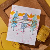 Scribbled Letter Embossing Folder from the Collaged Birds Collection by Dina Wakley