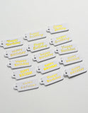 Happy Birthday Foil Greeting White Tags