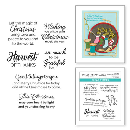 Nichol's Needlework Sentiments Clear Stamp Set from the Nichol's Needlework Collection by Nichol Spohr