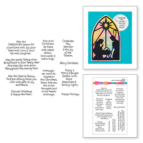 Season of Wonder Sentiments Clear Stamp Set from the Season of Wonder Collection by Stampendous