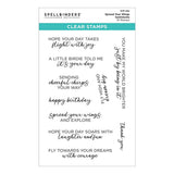 Spread Your Wings Sentiments Clear Stamp Set from the Cheerful Chirps Collection
