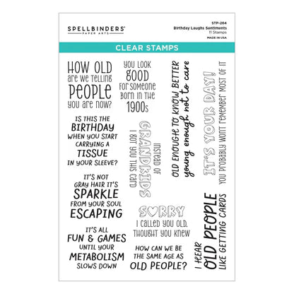 Birthday Laughs Sentiments Clear Stamp Set