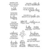 Shiny New Day Sentiments Clear Stamp Set
