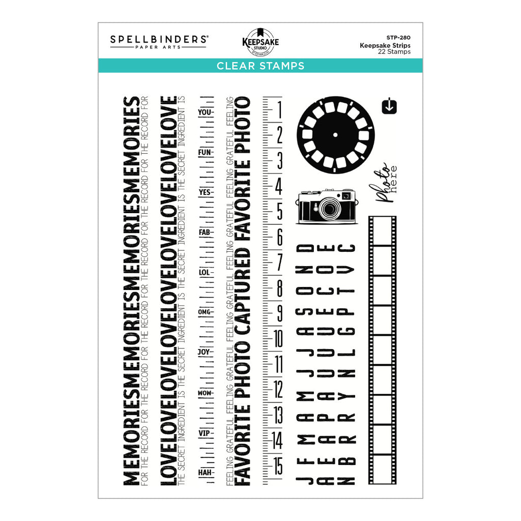 Keepsake Strips Clear Stamp Set by Esther Glas