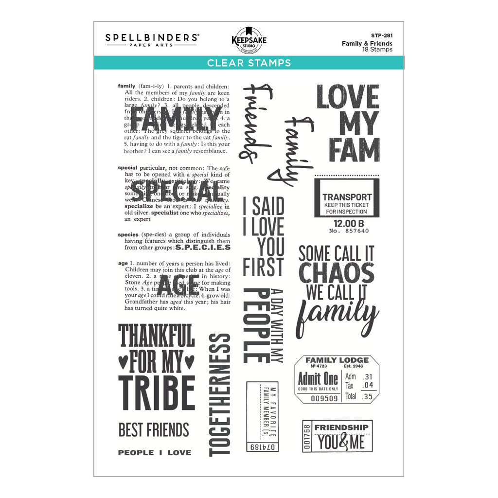 Family & Friends Clear Stamp Set by Esther Glas