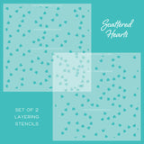 Scattered Hearts Layering (Set Of 2) Stencil